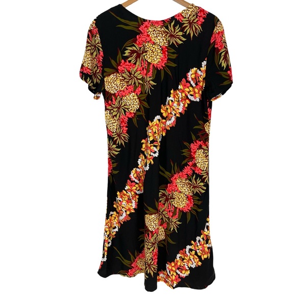 Hilo Hattie Pineapple Midi Hawaiian Dress Luau  Vacation Resortwear EUC - Picture 3 of 7